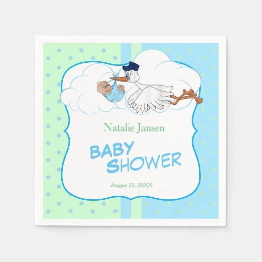 Baby Storm met een Cute Little Baby Boy Servet (Voorkant)