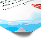 Baby strand surfen boardbaby douche Favor teken Poster (Hoek)