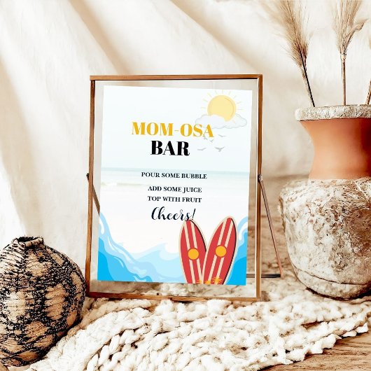 Baby strand surfplank baby shower Favor teken Poster