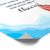 Baby strand surfplank baby shower Favor teken Poster (Hoek)