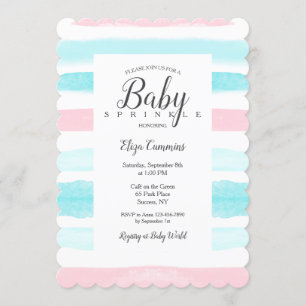 Baby Stripes Shower-uitnodiging Kaart