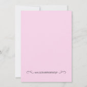 Baby Stroller Baby shower Invitation Pink Kaart (Achterkant)