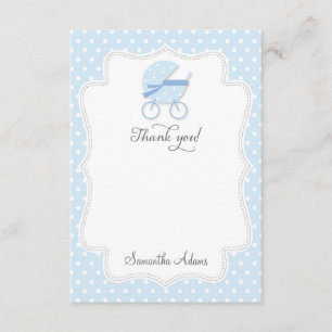 Baby Stroller - Hartelijk dank - Kaart (blauw)