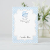 Baby Stroller - Hartelijk dank - Kaart (blauw) (Staand voorkant)