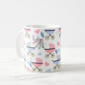Baby Stroller Twins Elephant Hearts Coffee Mugs  Koffiemok (Voorkant links)