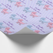 baby strollers met twee meisjes en jongens polka d cadeaupapier (Hoek)