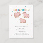 Baby Strooi Dierenkoekjes Luier Raffle Pink Informatiekaartje (Voorkant)