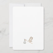 Baby Strooi minimum waterverf baby shower Kaart (Achterkant)