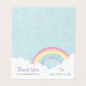 Baby Strooit Pastel Regenboog Kaart (Buitenkant ongevouwen)