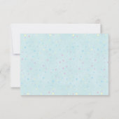 Baby Strooit Pastel Regenboog RSVP Kaartje (Achterkant)