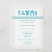 Baby Stuff Baby Shower-uitnodigingen - Jongen Kaart (Voorkant / Achterkant)