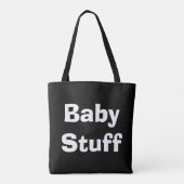 Baby Stuff Black en White Tote Bag (Achterkant)