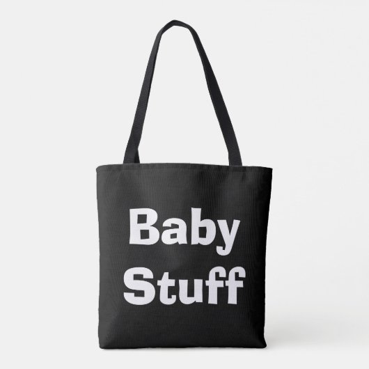 Baby Stuff Black en White Tote Bag (Achterkant)