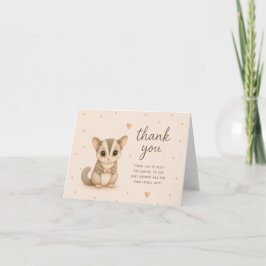 Baby Sugar Glider Baby Shower Dankkaart Bedankkaart