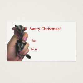 Baby Sugar Gliders Merry Kerstmis Big Label Visitekaartje