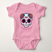 🌹Baby Sugar Skull met madeliefjes 🌹 Romper (Voorkant)