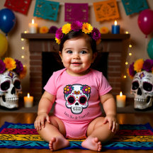 🌹Baby Sugar Skull met madeliefjes 🌹