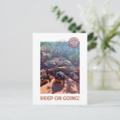 Baby sulcata schildpad blijft inspireren briefkaart (Staand voorkant)