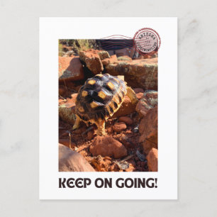 Baby Sulcata wandelen in Sedona Red Rocks Arizona Briefkaart