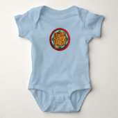 Baby superheld Ironman Food Arc Reactor Romper (Voorkant)