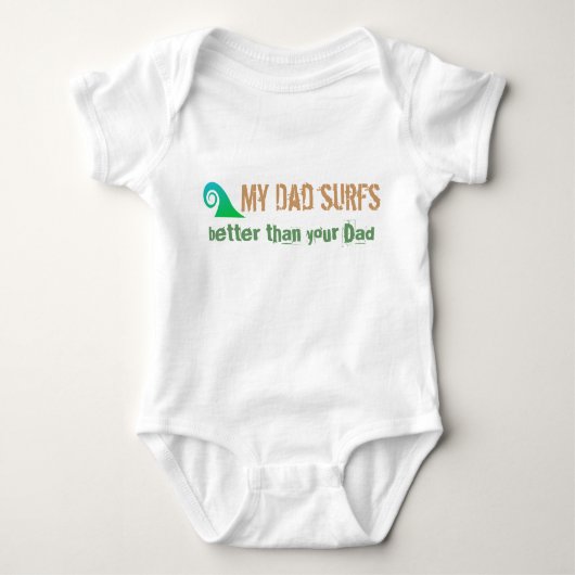Baby Surfer Dad T-shirt (Voorkant)