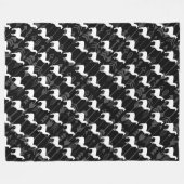 Baby Swaddle zwart wit lama pijlpatroon Fleece Deken (Voorkant (Horizontaal))