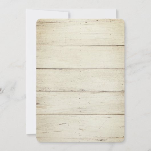 Baby Swan Flowers Wood Texture Baby shower Kaart (Achterkant)