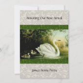 Baby Swans Baby shower-uitnodiging Kaart (Voorkant)