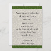 Baby Swans Baby shower-uitnodiging Kaart (Achterkant)