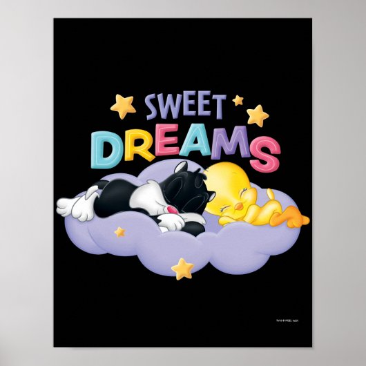 Baby Sylvester en Tweety | Zoete dromen Poster (Voorkant)