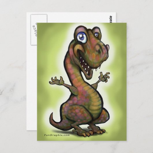 Baby T-Rex Briefkaart (Voorkant / Achterkant)