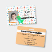 Baby T-Rex Dinosaurus Patroon Kinder Badges (Voor- en achterkant)