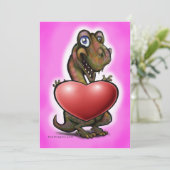 Baby T-Rex Hartkaart Kaart (Staand voorkant)