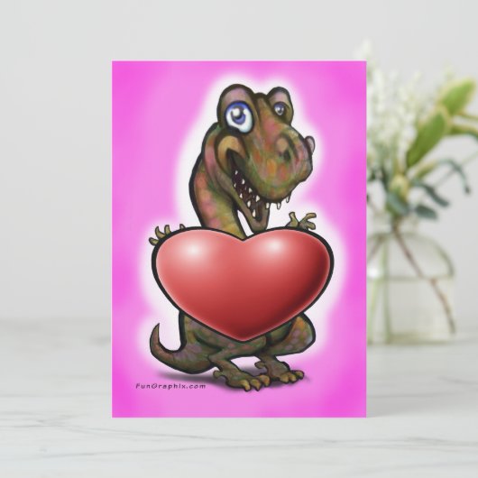 Baby T-Rex Hartkaart Kaart (Staand voorkant)