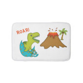 Baby T-Rex met vulkaan-Kinder Badmat (Voorkant)