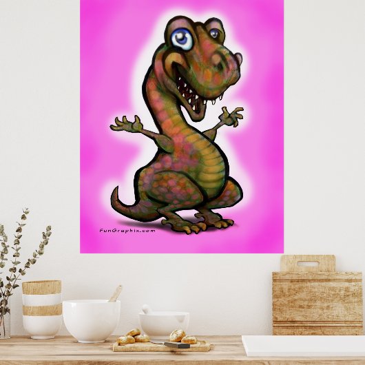 Baby T-Rex Poster (Keuken)