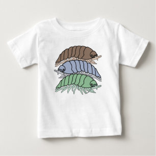 Baby T-shirt - 3 Pissebedden (wit)