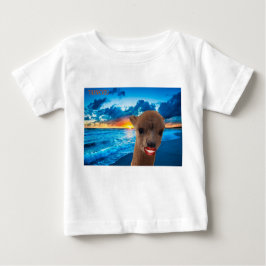 baby t-shirt Alpaca op het strand, bedankt