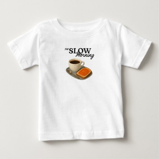 Baby T-shirt de langzame ochtend (Voorkant)