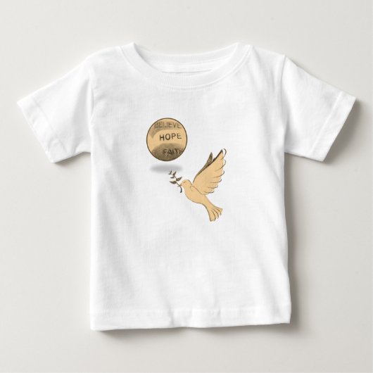 Baby T-shirt duif (Voorkant)