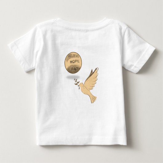 Baby T-shirt duif (Achterkant)
