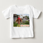 baby t-shirt. Fijne Thanksgiving. cheetah kalkoen (Voorkant)