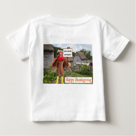 baby t-shirt. Fijne Thanksgiving. cheetah kalkoen