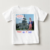 baby t-shirt. Gelukkige 4e. rat/unclesam (Voorkant)
