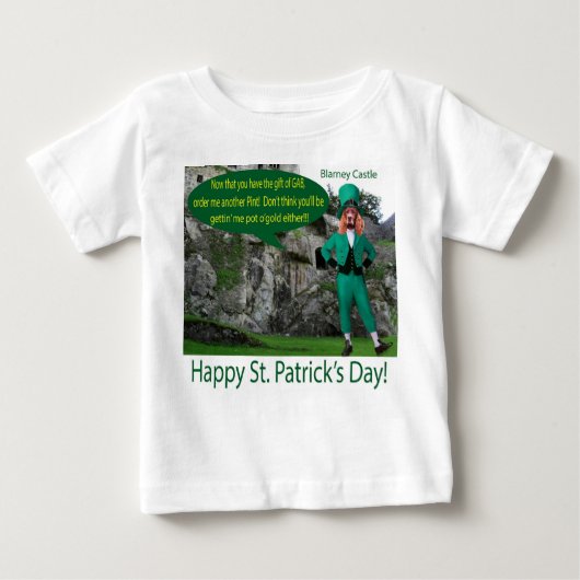 baby t-shirt. Gelukkige St. Patrick's Day. Ierse s (Voorkant)