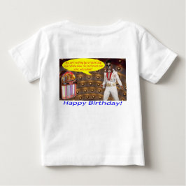 baby t-shirt. Gelukkige Verjaardag. Elvis/hond