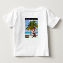 baby t-shirt. Gelukkige Verjaardag Matey! wasbeer/