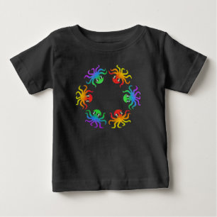 Baby T-shirt - Gradiënt Octopus (levendig)