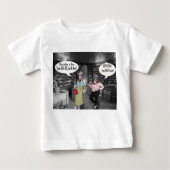 baby t-shirt. Happy Birthday koe en Jackass (Voorkant)