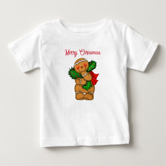 Baby T-Shirt Holiday Gingerbrood Persoon (Voorkant)